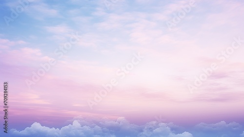 A tranquil sky painted with soft pastel hues, offering a soothing and dreamy atmosphere. © logonv