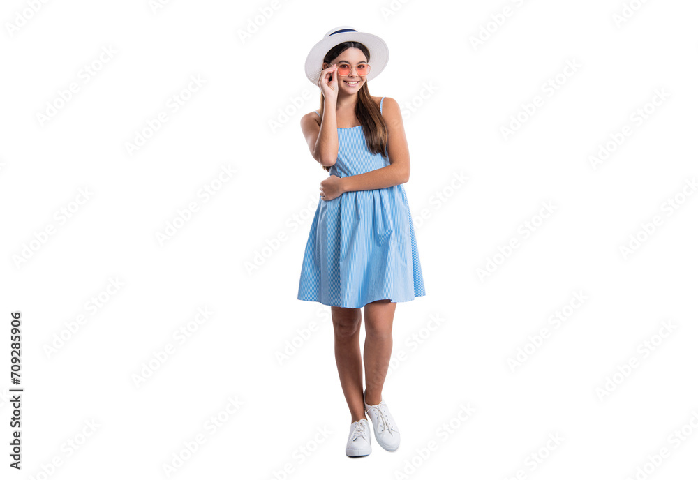 full length of teen girl in summer dress at studio. teen girl in summer dress on background full length of teen girl in summer dress at studio. teen girl in summer dress on background