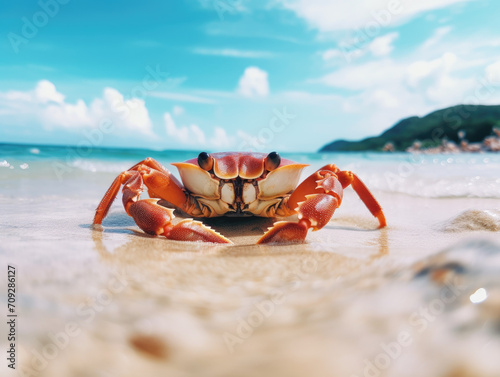extremely close photography of crab © Serega