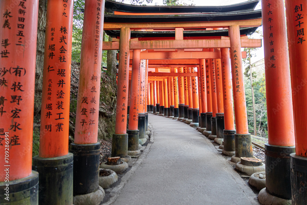 Fushimi Inari Taisha Torii Schrein der tausend Torii in Kyoto Fushimi Inari Taisha Torii Schrein der tausend Torii in Kyoto