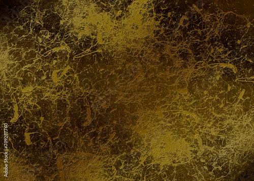 Obraz na płótnie Golden Abstract decorative paper texture background for artwork - Illustration w salonie
