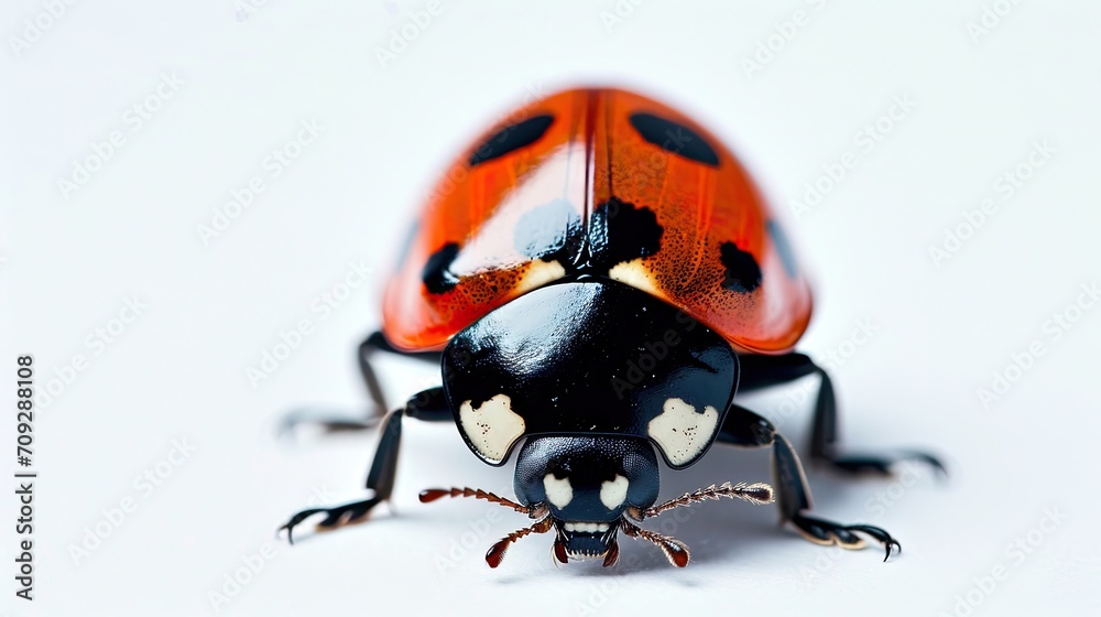 Fototapeta premium ladybug on a white background, Generative AI