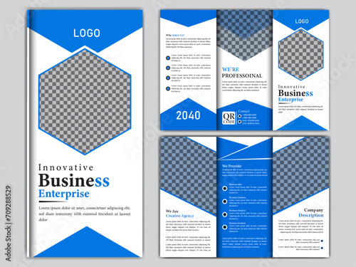 modern and professional trifold business brochure template