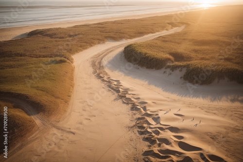 sunset on the beach landscape