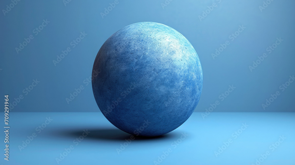 Textured blue sphere centered on a matching blue backdrop. Textured blue sphere centered on a matching blue backdrop.