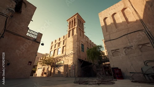 Wallpaper Mural Historic buildings in Old city of Deira Dubai United Arab Emirates, wide angle shot during sunrise Torontodigital.ca
