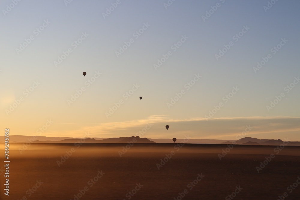 Hot Air Balloons over the dunes 