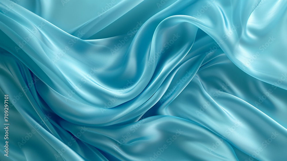 Obraz premium Colorful, silky and shiny textured textile backgrounds. Background fabrics in blue, green, pink, white and cream colors. Trend colors and fabrics of 2024. The most preferred fabrics. Backgrounds.