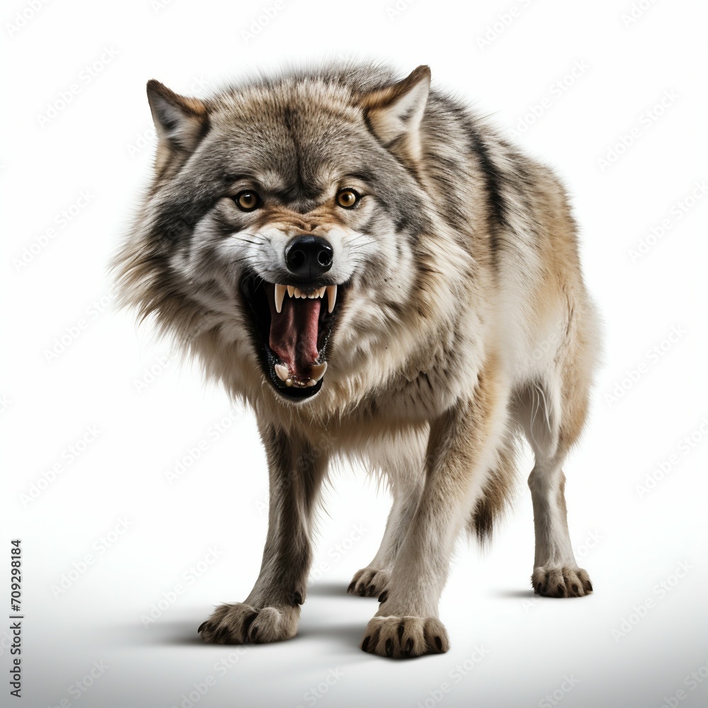 Majestic Wolf Howling. Generative ai