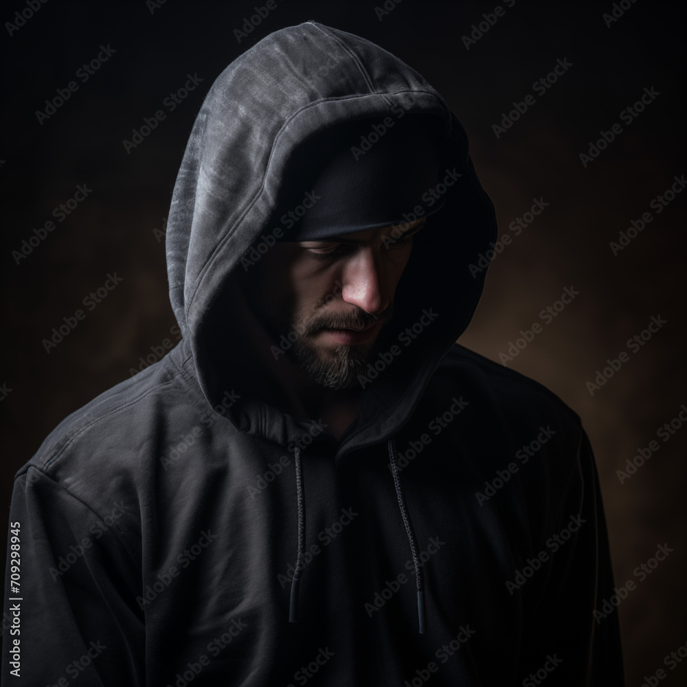 man in hood man in hood