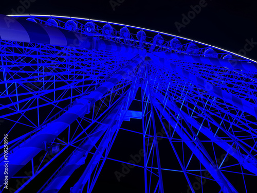 Obraz na płótnie Grande roue la nuit w salonie