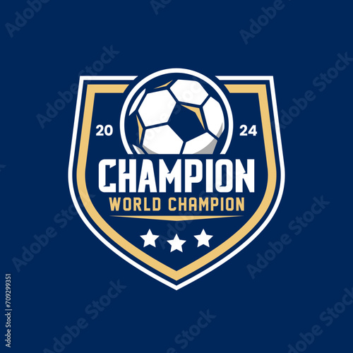 Football logo template vector isolated. Soccer logo template vector design