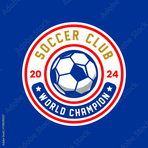 Football logo template vector isolated. Soccer logo template vector design