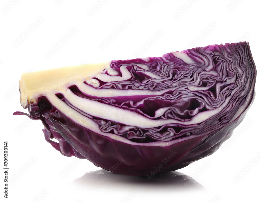Rotkohl isoliert auf weißem Hintergrund, Freisteller Rotkohl isoliert auf weißem Hintergrund, Freisteller