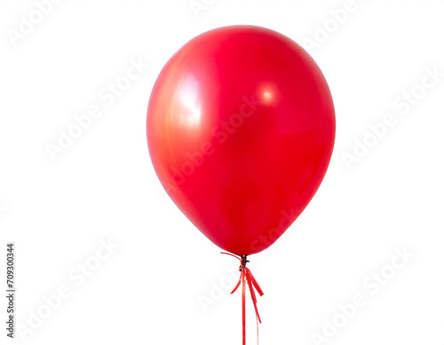 Roter Luftballon isoliert auf weißem Hintergrund, Freisteller