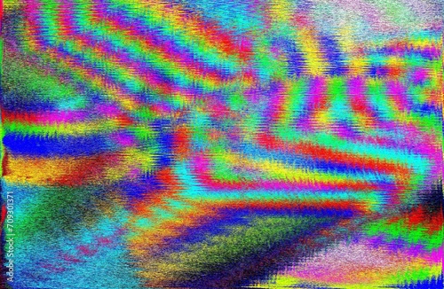 Glitch camera effect. Retro VHS background. Old video template. No signal. Static TV noise  bad TV signal