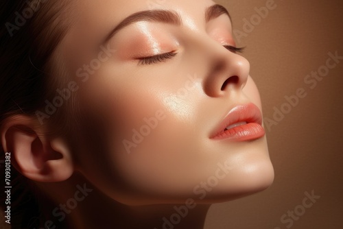 Beautiful, natural, and youthful glowing complexion photo