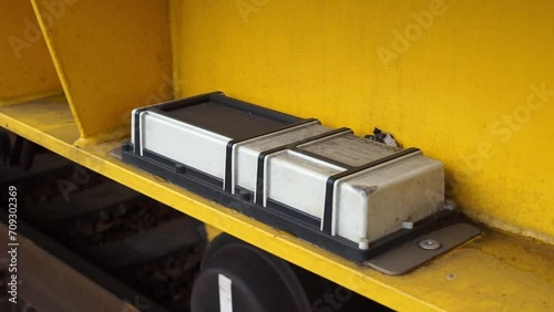 Electronics on a train carriage photo