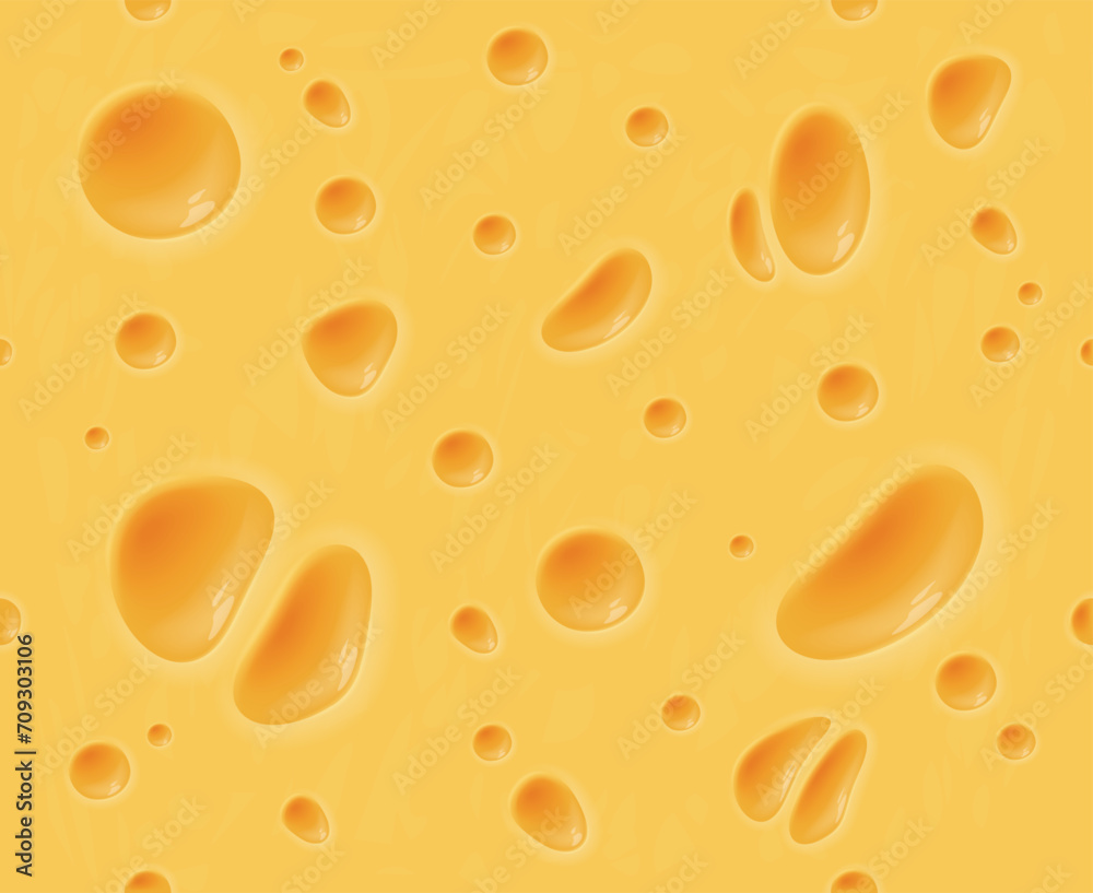 Realistic cheese texture. Cheeses hole macro background, freshness emmental or cheddar pattern wallpaper for creamery, swiss delicatessen dairy product, nowaday vector illustration Realistic cheese texture. Cheeses hole macro background, freshness emmental or cheddar pattern wallpaper for creamery, swiss delicatessen dairy product, nowaday vector illustration