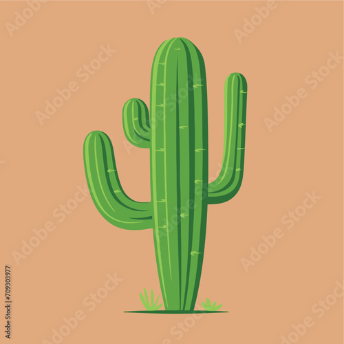 saguaro cactus flat vector