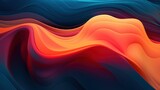 Abstract Colorful Wavy Lines Background. Digital abstract background with a fluid design of intertwining wavy lines in warm and cool colors.