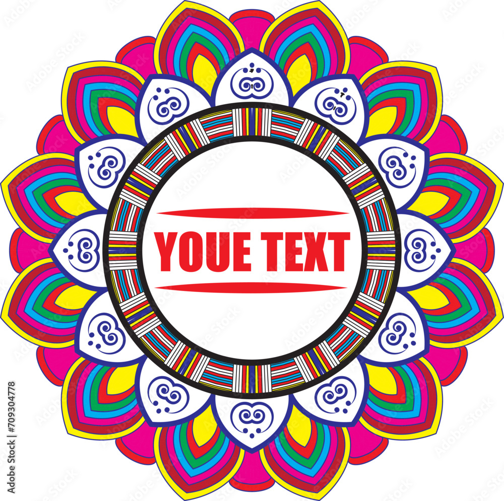 Obraz premium mandala design vector luxury mandala png mandala text box ornament decorative mandala 