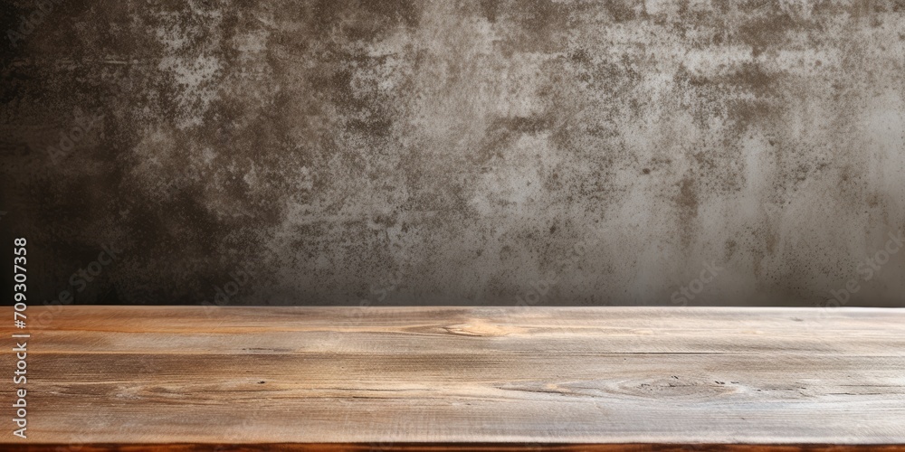 Wooden table with concrete grunge texture background, empty. Wooden table with concrete grunge texture background, empty.