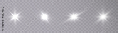 Bright light effect vector light on a transparent background.
