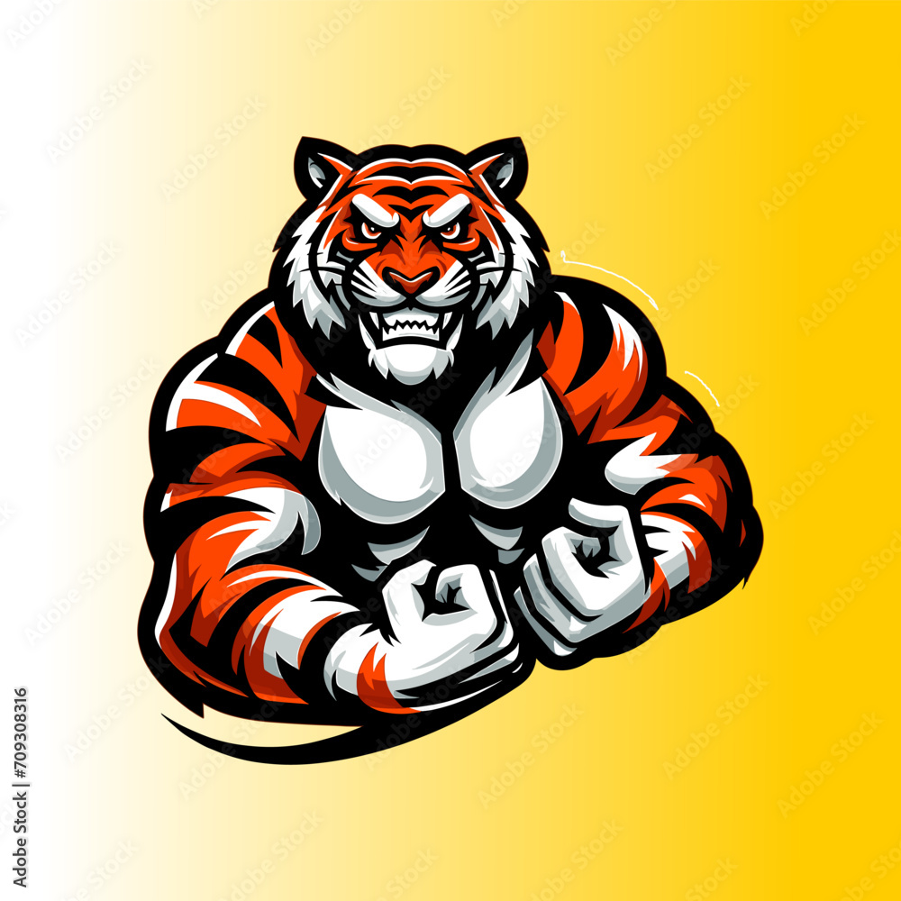 Obraz premium Tiger mascot logo design