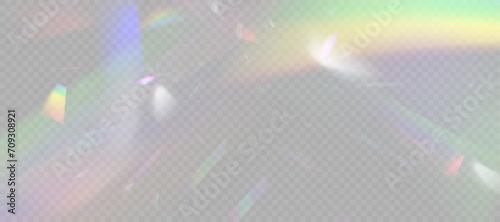 Background with light reflections, the effect of rainbow glow and light refraction.
