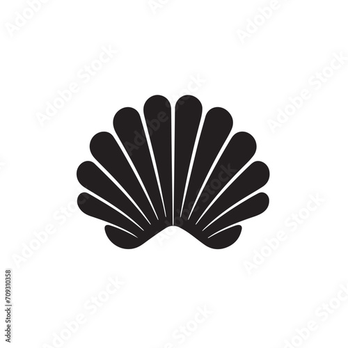 Oyster in cartoon, doodle style. Isolated 2d vector illustration in logo, icon, sketch style, Eps 10, black and white. AI Generative