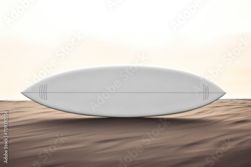 Blank White Mockup of Surfboard on the wooden deck. Mock up. Mockup. Editable Template. Surfboards on the beach. Vacation Concept.	