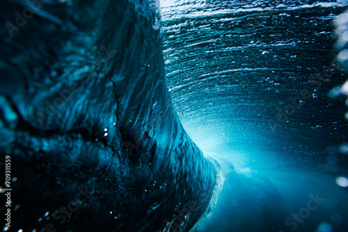 Underwater Iceberg Scene with Light Refraction photo