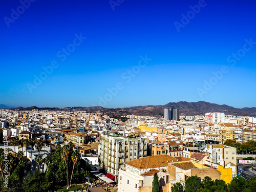 Breathtaking view from the top of Alcazaba in Malaga,Spain