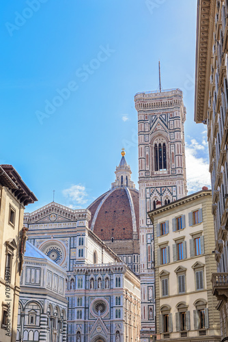 Florence Cathedral tower and old houses