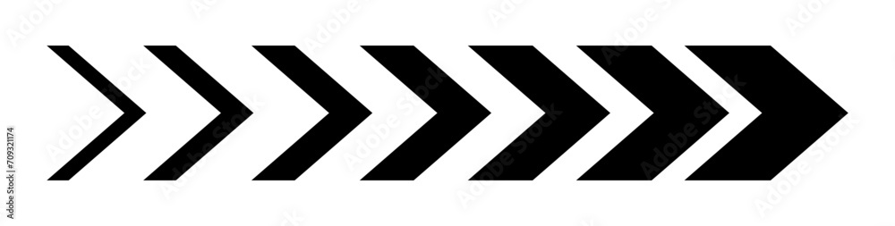 Arrow dynamic symbol. Speed, fast arrows symbols set. Arrow dynamic elements. - obrazy, fototapety, plakaty 
