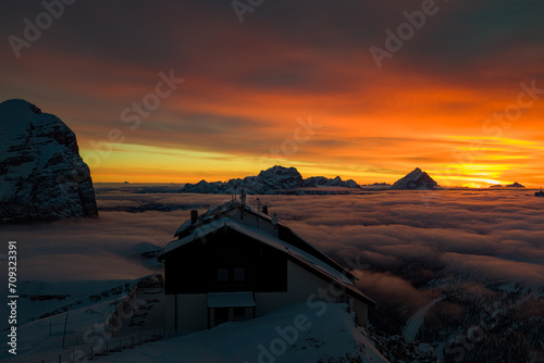 Winter in the Dolomites, Italy