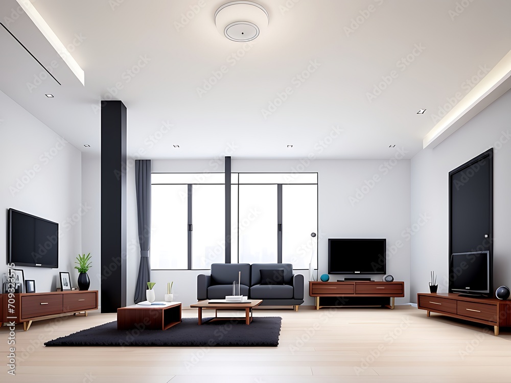 Minimalist home interior design of modern living room Minimalist home interior design of modern living room
