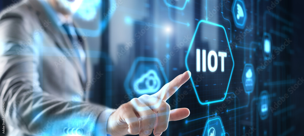 IIOT industrial internet of things concept. Technology and Business IIOT industrial internet of things concept. Technology and Business
