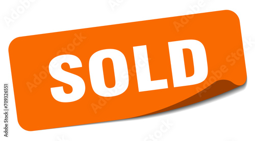 sold sticker. sold label