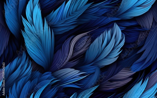 blue and white feathers