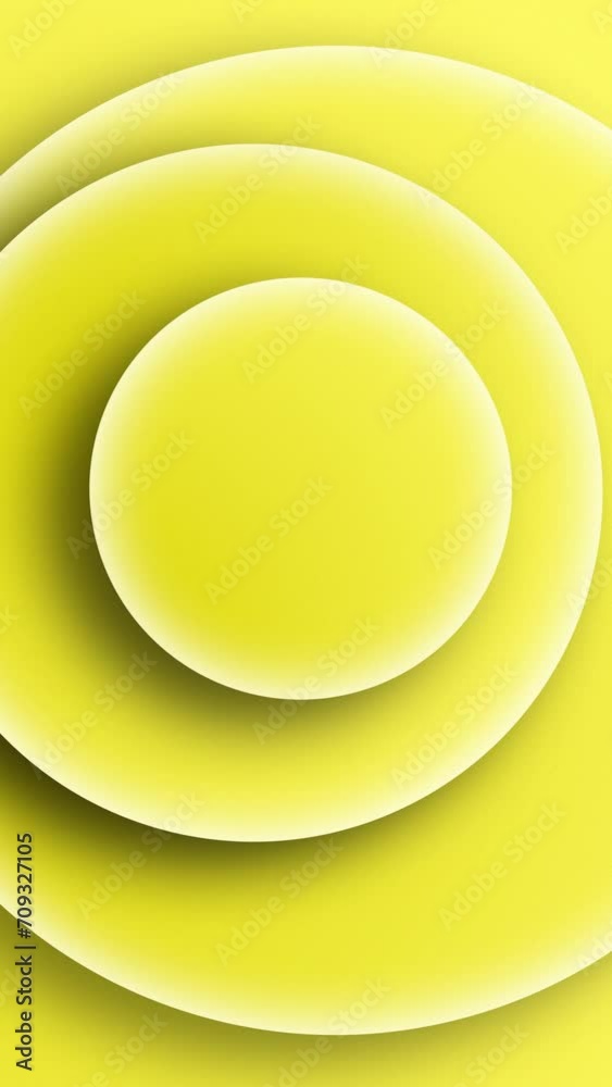 Bright yellow color rotating circles inside circles, flat animated motion graphics background for presentation and typography. Bright yellow color rotating circles inside circles, flat animated motion graphics background for presentation and typography.