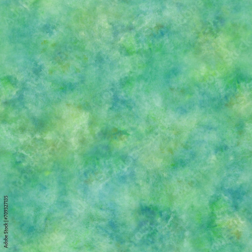 Seamless watercolor, abstract background for design, green color.