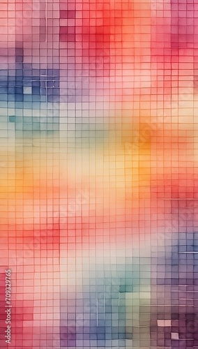 watercolor digital paper rainbow gradient grid lines