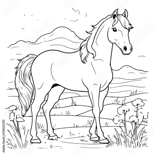 Horse coloring page 