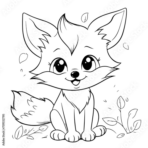 cute animal coloring page © Bavelli