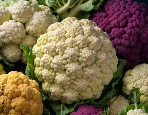 Lots of color cauliflowers