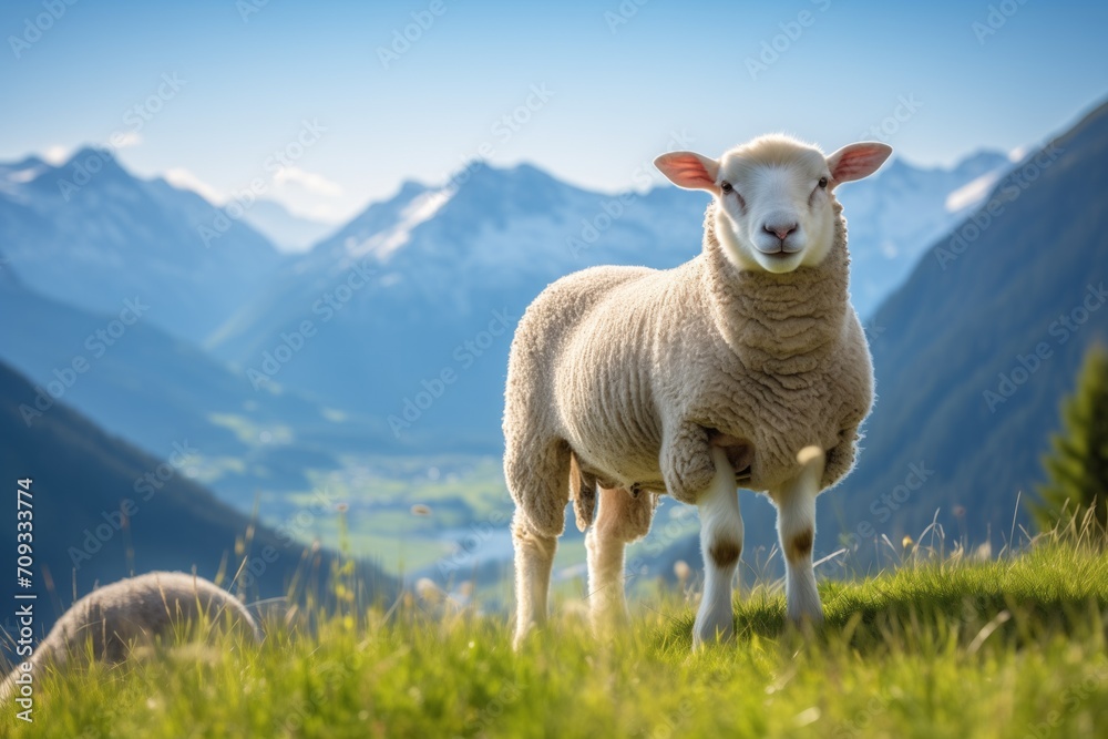 sheep in the mountains