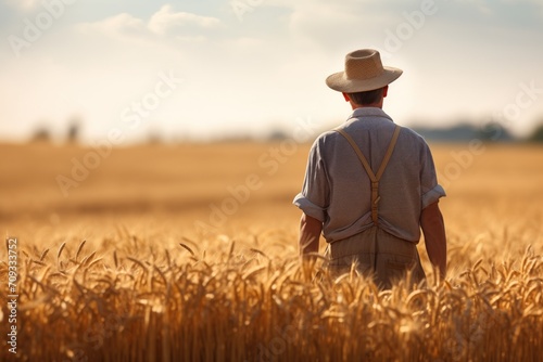 farmer in wheat field © StockUp