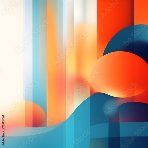abstract modrn colorful background with waves photo